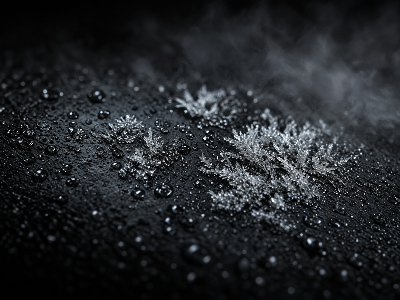 Ice on metal